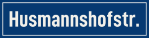 Straßenschild Husmannshofstraße