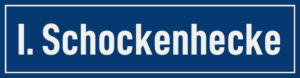 Straßenschild I. Schockenhecke