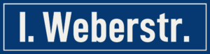 Straßenschild I. Weberstraße
