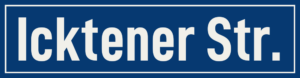 Straßenschild Icktener Straße