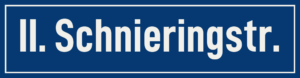 Straßenschild II. Schnieringstraße
