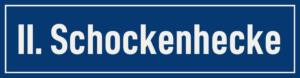 Straßenschild II. Schockenhecke