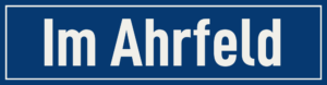 Straßenschild Im Ahrfeld