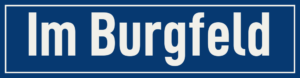 Straßenschild Im Burgfeld