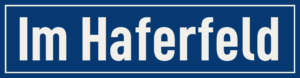 Straßenschild Im Haferfeld