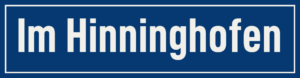 Straßenschild Im Hinninghofen