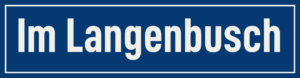 Straßenschild Im Langenbusch