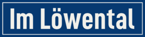 Straßenschild Im Löwental