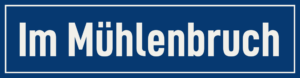 Straßenschild Im Mühlenbruch