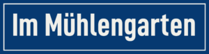 Straßenschild Im Mühlengarten