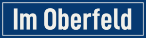 Straßenschild Im Oberfeld
