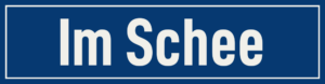 Straßenschild Im Schee