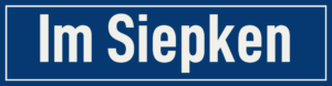Straßenschild Im Siepken