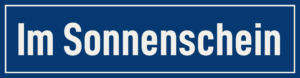 Straßenschild Im Sonnenschein
