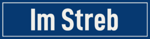 Straßenschild Im Streb