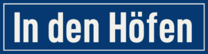 Straßenschild In den Höfen