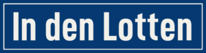Straßenschild In den Lotten