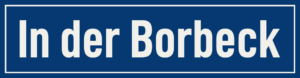 Straßenschild In der Borbeck