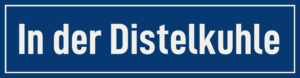 Straßenschild In der Distelkuhle