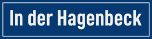 Straßenschild In der Hagenbeck