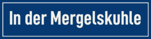 Straßenschild In der Mergelskuhle