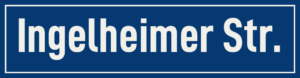 Straßenschild Ingelheimer Straße