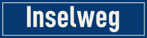 Straßenschild Inselweg
