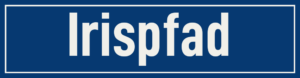 Straßenschild Irispfad