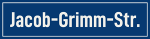 Straßenschild Jacob-Grimm-Straße