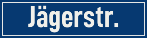 Straßenschild Jägerstraße