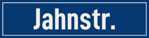 Straßenschild Jahnstraße