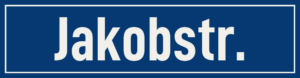 Straßenschild Jakobstraße