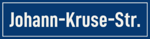 Straßenschild Johann-Kruse-Straße