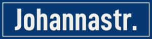 Straßenschild Johannastraße