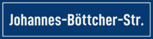 Straßenschild Johannes-Böttcher-Straße