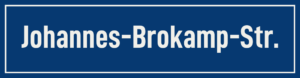 Straßenschild Johannes-Brokamp-Straße