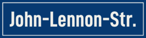 Straßenschild John-Lennon-Straße