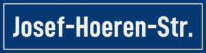 Straßenschild Josef-Hoeren-Straße