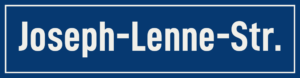 Straßenschild Joseph-Lenne-Straße