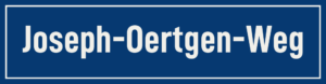 Straßenschild Joseph-Oertgen-Weg