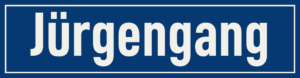 Straßenschild Jürgengang