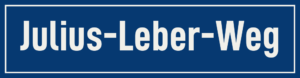 Straßenschild Julius-Leber-Weg