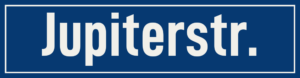 Straßenschild Jupiterstraße
