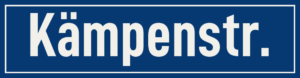 Straßenschild Kämpenstraße