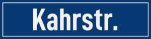 Straßenschild Kahrstraße