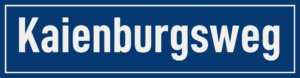 Straßenschild Kaienburgsweg