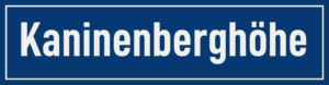 Straßenschild Kaninenberghöhe