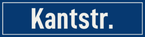 Straßenschild Kantstraße