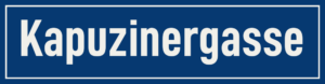 Straßenschild Kapuzinergasse