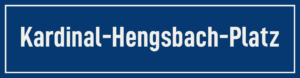 Straßenschild Kardinal-Hengsbach-Platz